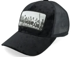 Kids Youth Lunch Atop A Skyscraper Velvet Black Trucker - Public Domain