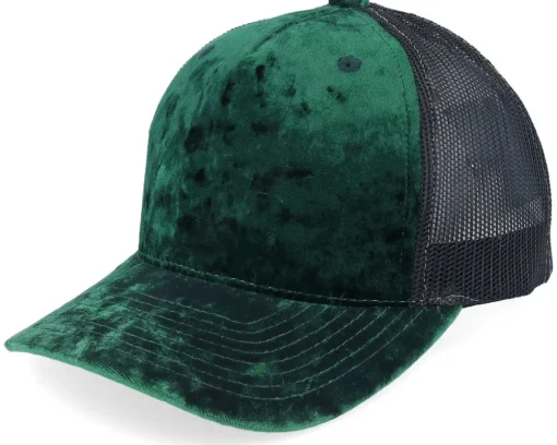 Kids Youth White/Black Velvet A-Frame Trucker - Equip