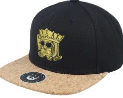 King Of Beards Black/Cork Snapback - Bearded Man