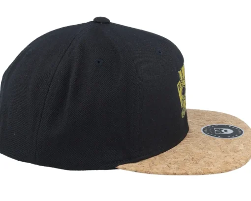 King Of Beards Black/Cork Snapback - Bearded Man