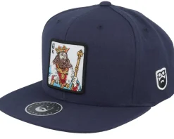 King Of Beards Navy Snapback - Bearded Man