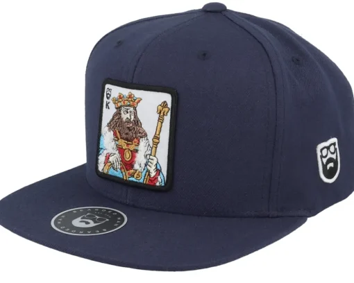King Of Beards Navy Snapback - Bearded Man