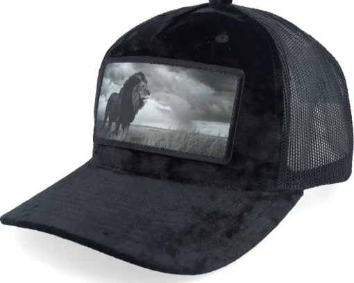 King Of Lion Big Patch Velvet Black Trucker - Calza Pennello