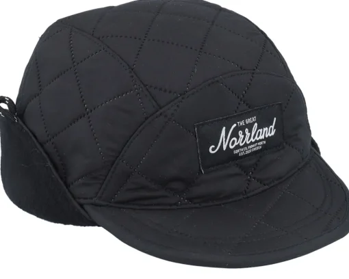 Kiruna Quilted Cap Black Earflap - SQRTN