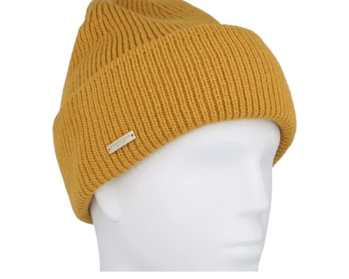 Knit Beanie With Turn-up Bronze Cuff - Seeberger