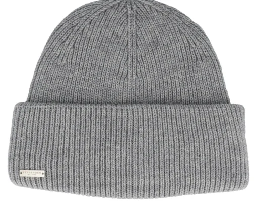 Knit Beanie With Turn-up Bronze Cuff - Seeberger