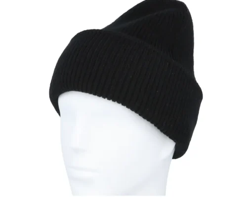 Knit Beanie With Turn-up Black Cuff - Seeberger