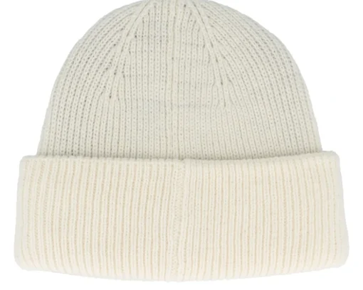 Knit Beanie With Turn-up Off White Cuff - Seeberger