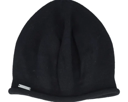 Knitted Black Beret Beanie - Seeberger