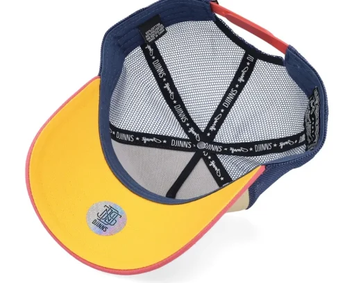 La Bonne Vie #2 Khaki/Red/Navy A-Frame Trucker - Djinns