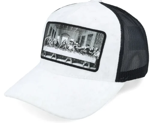 Last Supper Peach/Ivory Velvet Trucker - Public Domain