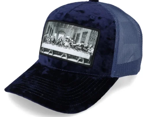 Last Supper Peach/Ivory Velvet Trucker - Public Domain