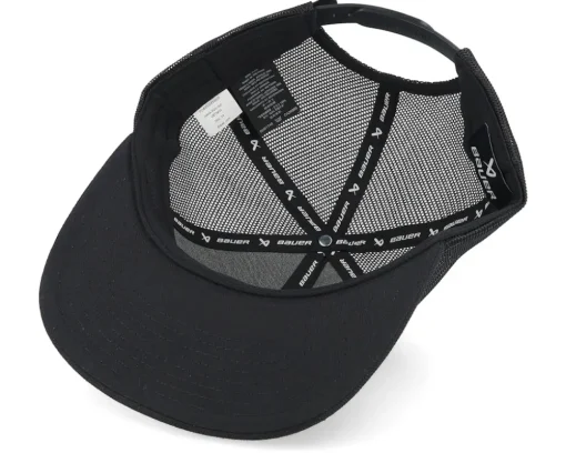 Leather Patch Sr Black Snapback - Bauer