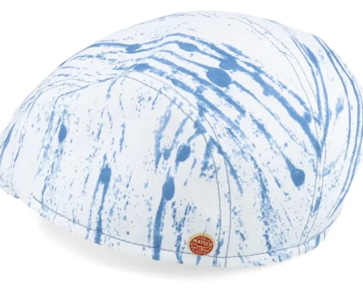 Lennart Denim Raw White Flat Cap - Mayser