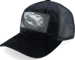Leopard Big Patch Velvet Black Trucker - Calza Pennello