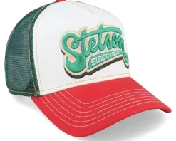 Lettering Red/Off White Trucker - Stetson