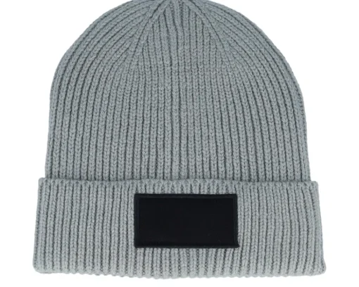 Light Grey/Black Fashion Patch Cuff - Beechfield