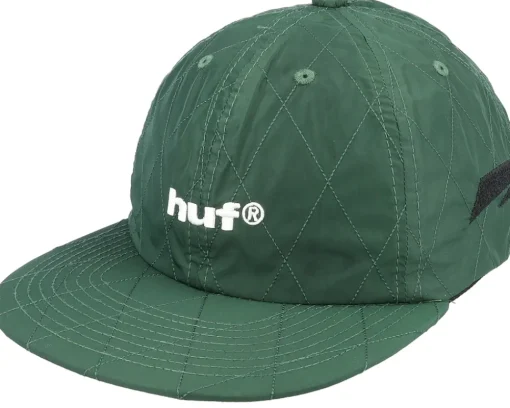 Lightining Quilted 6 Panel Hat Tan Strapback - HUF