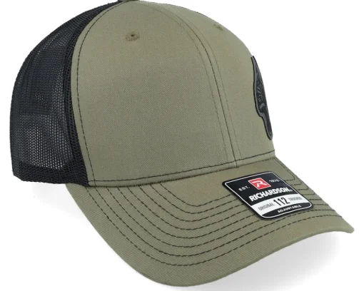 Live Fast Helmet Black Patch Loden/Black Trucker - Born To Ride