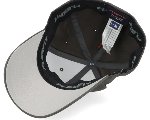 Live Fast Helmet Brown Patch Dark Grey Flexfit - Born To Ride
