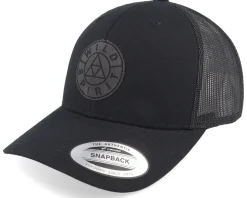 Logo Basic Mountain Retro Black Trucker - Wild Spirit