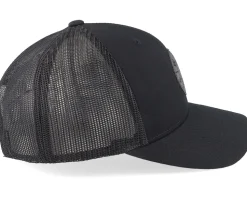 Logo Basic Mountain Retro Black Trucker - Wild Spirit