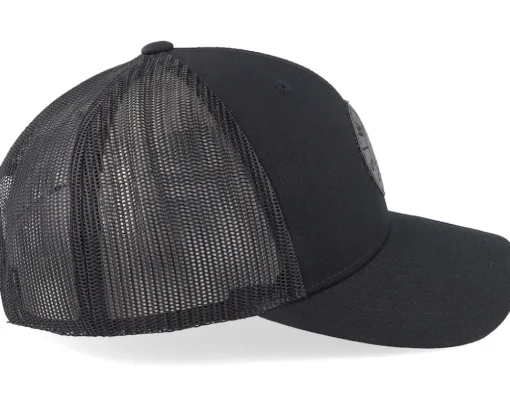 Logo Basic Mountain Retro Black Trucker - Wild Spirit