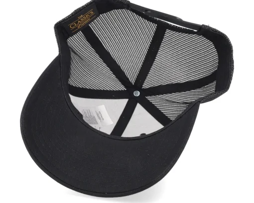 Logo Basic Mountain Retro Black Trucker - Wild Spirit