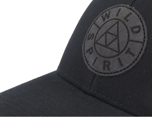 Logo Basic Mountain Retro Black Trucker - Wild Spirit