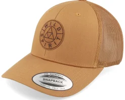 Logo Basic Mountain Retro Black Trucker - Wild Spirit