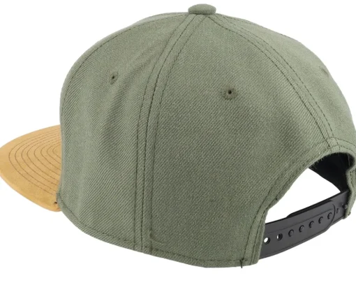 Logo Basic Mountain Suede Olive Snapback - Wild Spirit