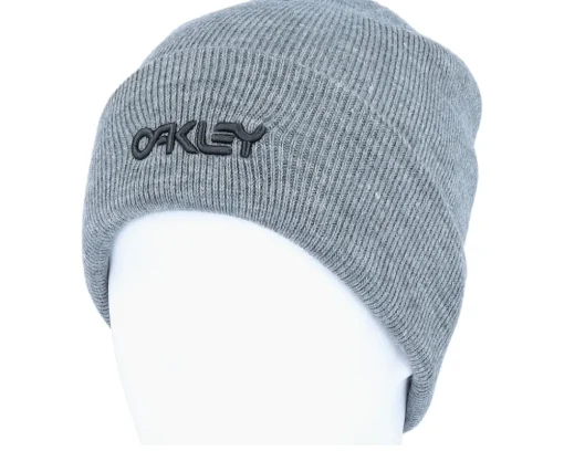 Logo Beanie New Athletic Grey Cuff - Oakley