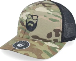 Logo Green Camo/Black Trucker - Bearded Man
