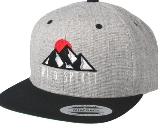 Logo Grey/Black Snapback - Wild Spirit