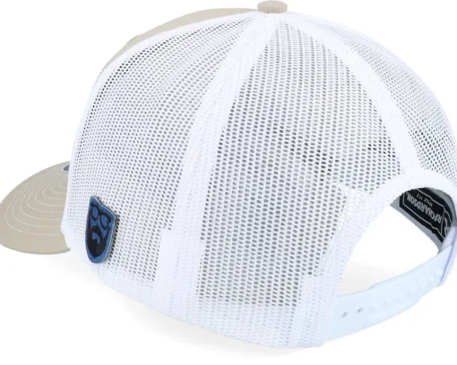 Logo Off White/Blue Khaki/White Trucker - Bearded Man