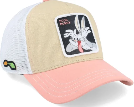 Looney Tunes Bugs Bunny White/Beige/Pink Trucker - Capslab