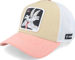 Looney Tunes Bugs Bunny White/Beige/Pink Trucker - Capslab