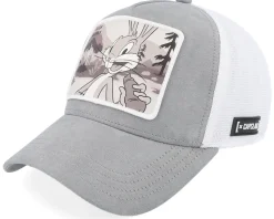 Looney Tunes Bugs Bunny White/Grey Premium A-Frame Trucker - Capslab