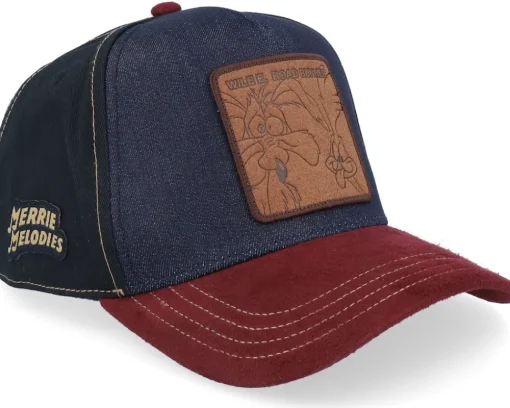 Looney Tunes Coyote & Road Runned Black/Navy/Burgundy A-Frame Trucker - Capslab