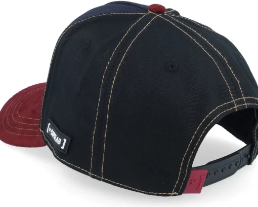 Looney Tunes Coyote & Road Runned Black/Navy/Burgundy A-Frame Trucker - Capslab