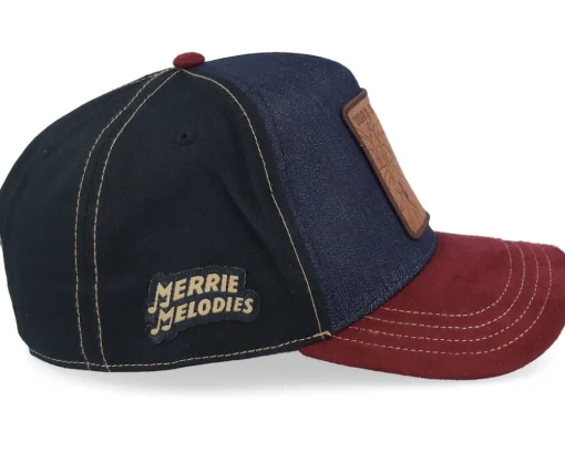 Looney Tunes Coyote & Road Runned Black/Navy/Burgundy A-Frame Trucker - Capslab