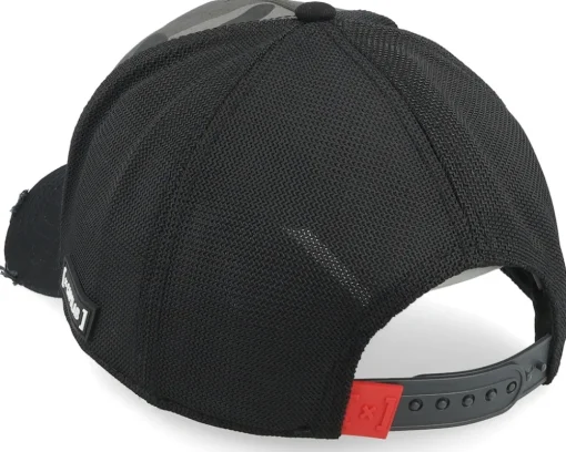 Looney Tunes Daffy Duck Black/Camouflage A-Frame trucker - Capslab