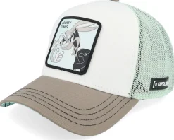 Looney Tunes Daffy Duck Bugs Bunny Grey/White A-Frame Trucker - Capslab