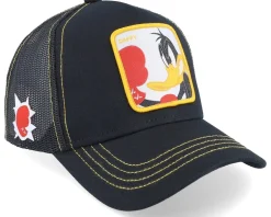 Looney Tunes Daffy Duck Black And Yellow Trucker - Capslab