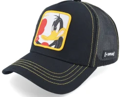 Looney Tunes Daffy Duck Black And Yellow Trucker - Capslab