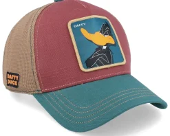 Looney Tunes Daffy Duck Brown/Burgundy/Dark Green Trucker - Capslab
