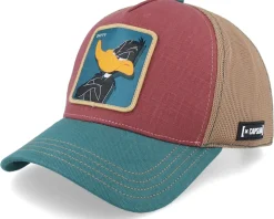 Looney Tunes Daffy Duck Brown/Burgundy/Dark Green Trucker - Capslab