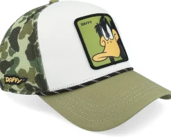 Looney Tunes Daffy Duck Camouflage/White/Green A-Frame trucker - Capslab