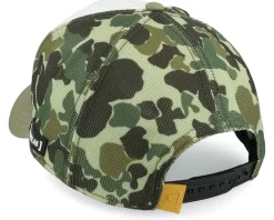 Looney Tunes Daffy Duck Camouflage/White/Green A-Frame trucker - Capslab