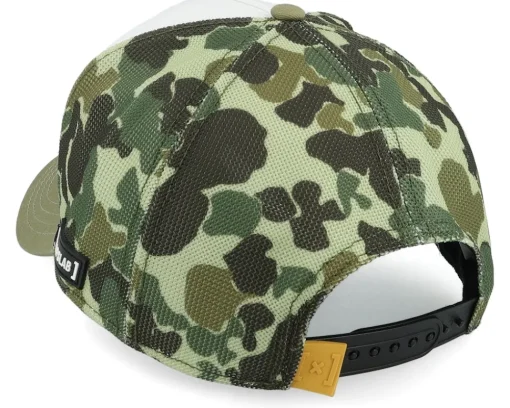 Looney Tunes Daffy Duck Camouflage/White/Green A-Frame trucker - Capslab
